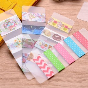 Cartes d'échantillon de bande Washi personnalisées faites à la main, cartes en PVC Washi pour Washi