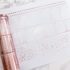 Overlay Custom Make Perforated Foil Pinted Washi Tape For Planner