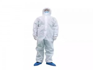 Wholesale Teal Blue Fabric Coverall Surgical Gown - Coverall non-woven Biological Protection Full Body Safety Isolation Gown Suit – Missadola