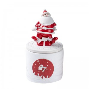 Xmas decoration scented candle Santa Claus home decoration scented soy candle with lid