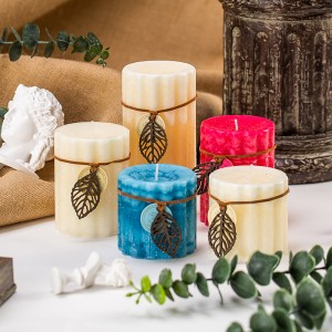Creative Handmade Home Decoration Scented Pillar Candle for wedding Party Scented Candle Set