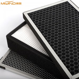 PM2.5 in-line duct Filter Box with Carbon & Hepa Filter