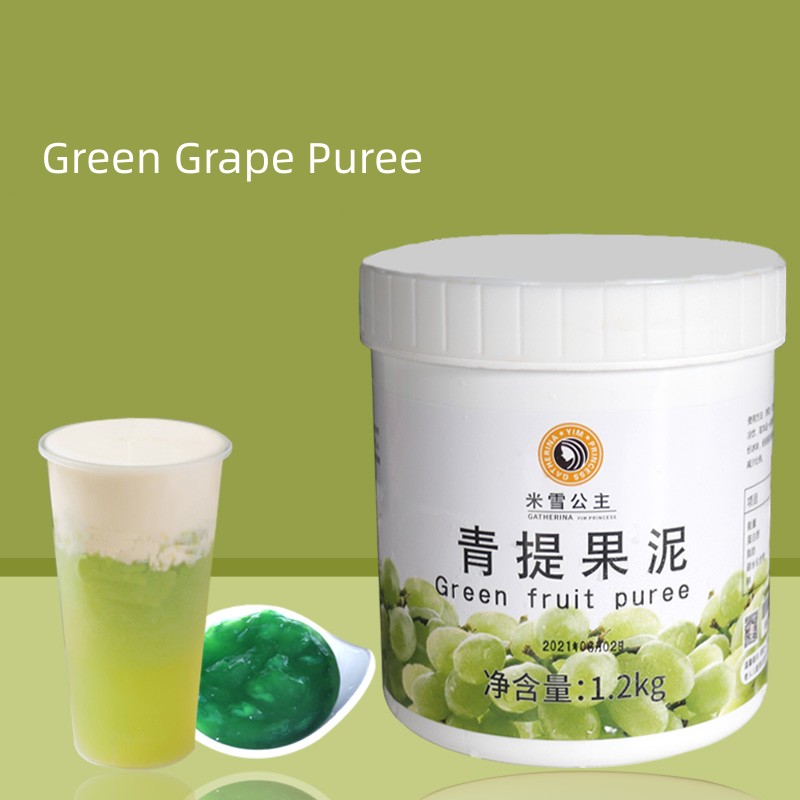 Mixue wholesale Green Grape Puree jam 1.2kg wholesale for bubble tea ice cream baking
