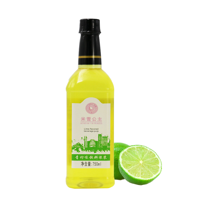 Mixue OEM Lime Flavored cocktail syrup 750ml wholesale for drinks beverage