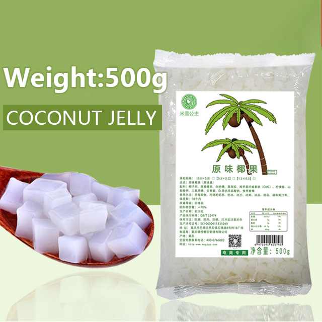 OEM Nata De Coco Original Flavor wholesale Coconut Jelly 0.5kg Fruit Sauce Jam Material for Bubble Tea Soft Drinks Milkshake