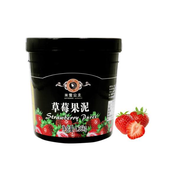 Strawberry Fruit Puree Jam 1.36 kg Sauce for Ice Cream Desser Bubble Tea Drink Desser Snack Stuffing
