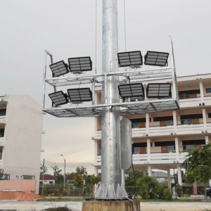 MJ-60901 15M-30M Kupisa Dip Galvanized High Mast Stadium Square Light Pole