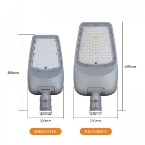 MJLED-2023A/B 100W-240W ສິດທິບັດອາລູມິນຽມ LED Street Light Fixture ໃຫມ່