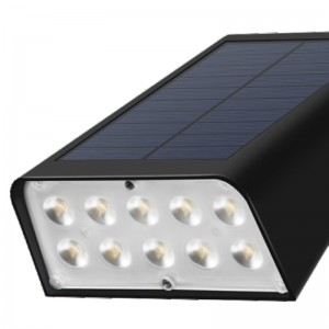 MJLED-SWL2201 Trapezoid Solar LED آؤٹ ڈور آئز وال لیمپ