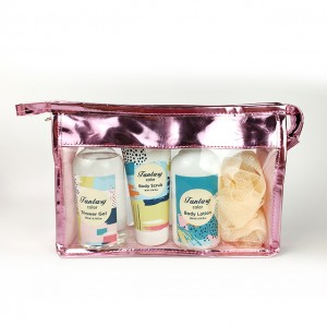 China pvc bag bath set self care gift spa set body shower gel set
