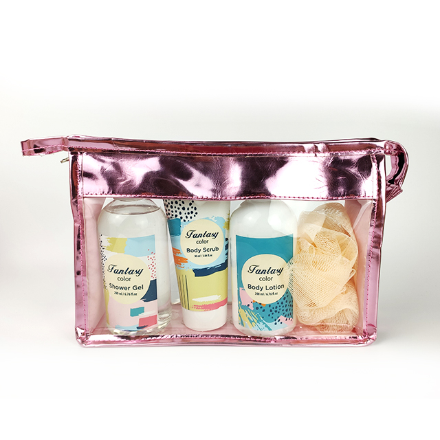 China pvc bag bath set self care gift spa set body shower gel set Featured Image