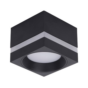 MKD-A3004BK LED acrylic surface mounted ceiling spot light black office hotel square spotlight downlight lamp