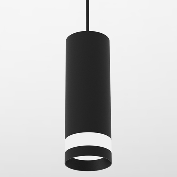 High quality LED cylinder hanging light black Kitchen Island restaurant dining room single chandelier Long Tube  Ceiling pendant light