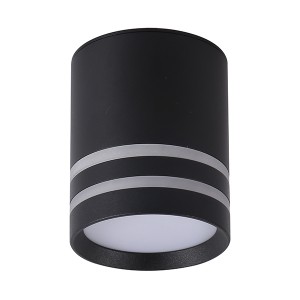 High quality LED SMD aluminium double layer acrylic surface mounted ceiling spot light black living room hotel home round spotlight downlight lamp