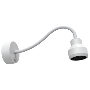 B8108 led anti glare indoor hotel home bedroom white wall lamp gooseneck sconce flexible arm bedside reading wall light