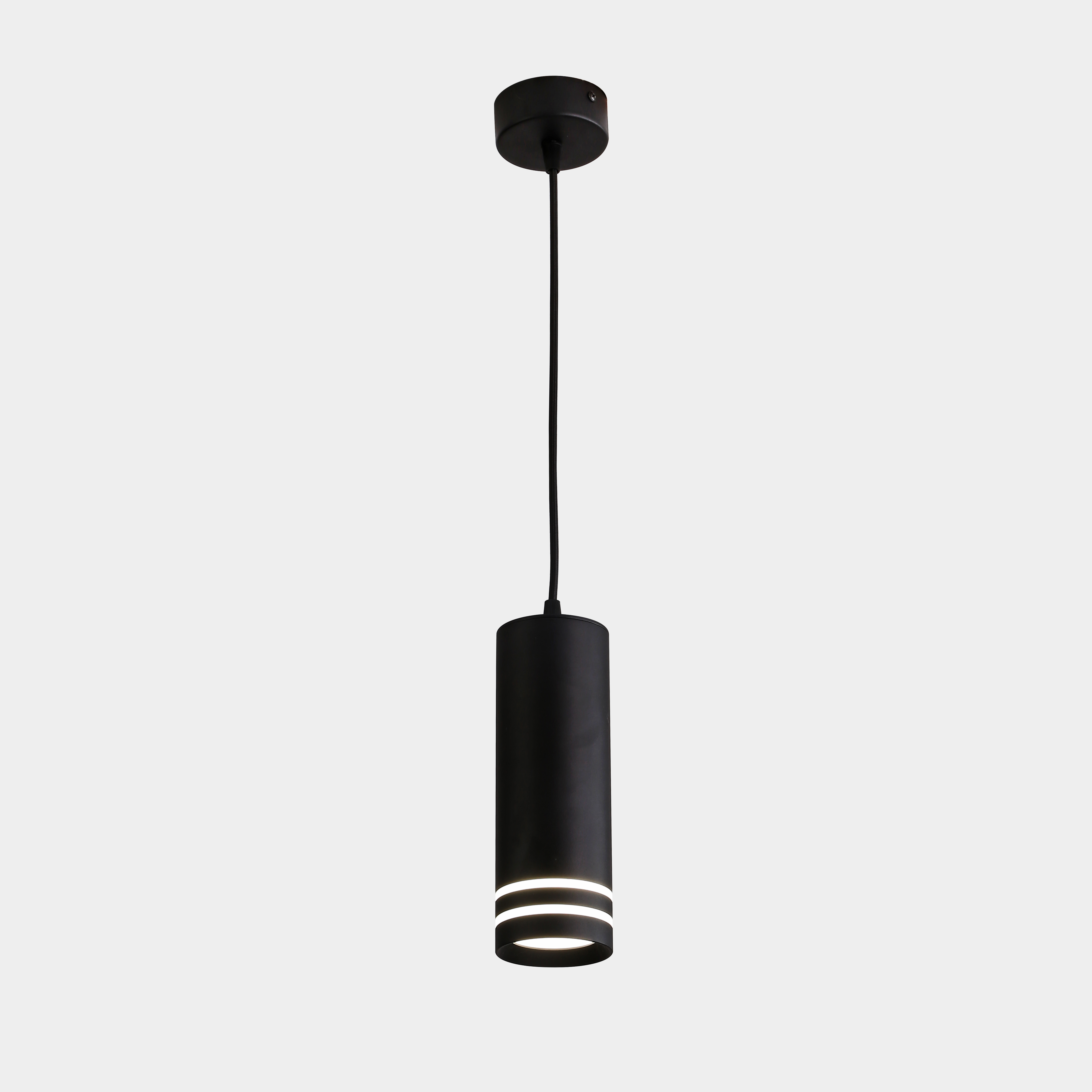 New Fashion Design for Ball Pendant Light - LED cylinder hanging light black Kitchen Island restaurant office hotel single chandelier Long Tube Length Adjustable Ceiling pendant light – MONKD