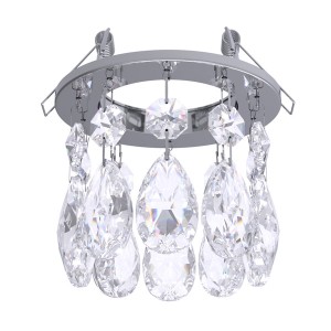 small decoration crystal glass octagonal bead hanging lamp living room ceiling drop light raindrop Chrome fixture recessed spotlight
