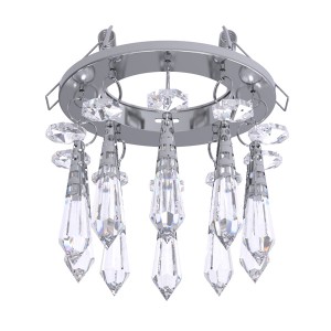 small decoration crystal glass circle bead hanging lamp living room ceiling drop light chrome fixture recessed spotlight
