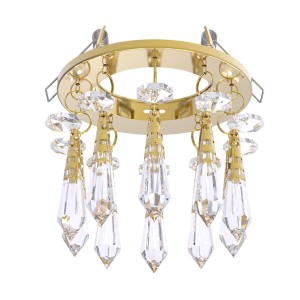 small decoration crystal glass circle bead hanging lamp living room ceiling drop light gold fixture recessed spotlight