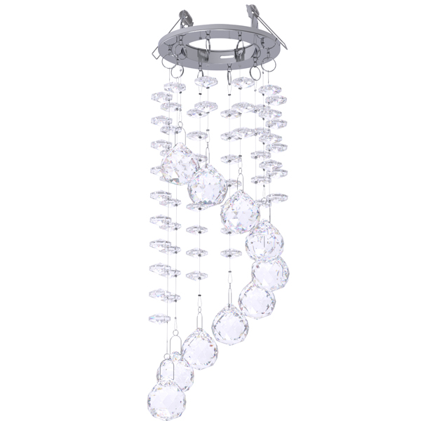 decoration crystal glass octagonal bead hanging...