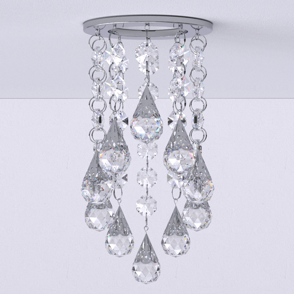 decoration crystal glass bead hanging lamp livi...
