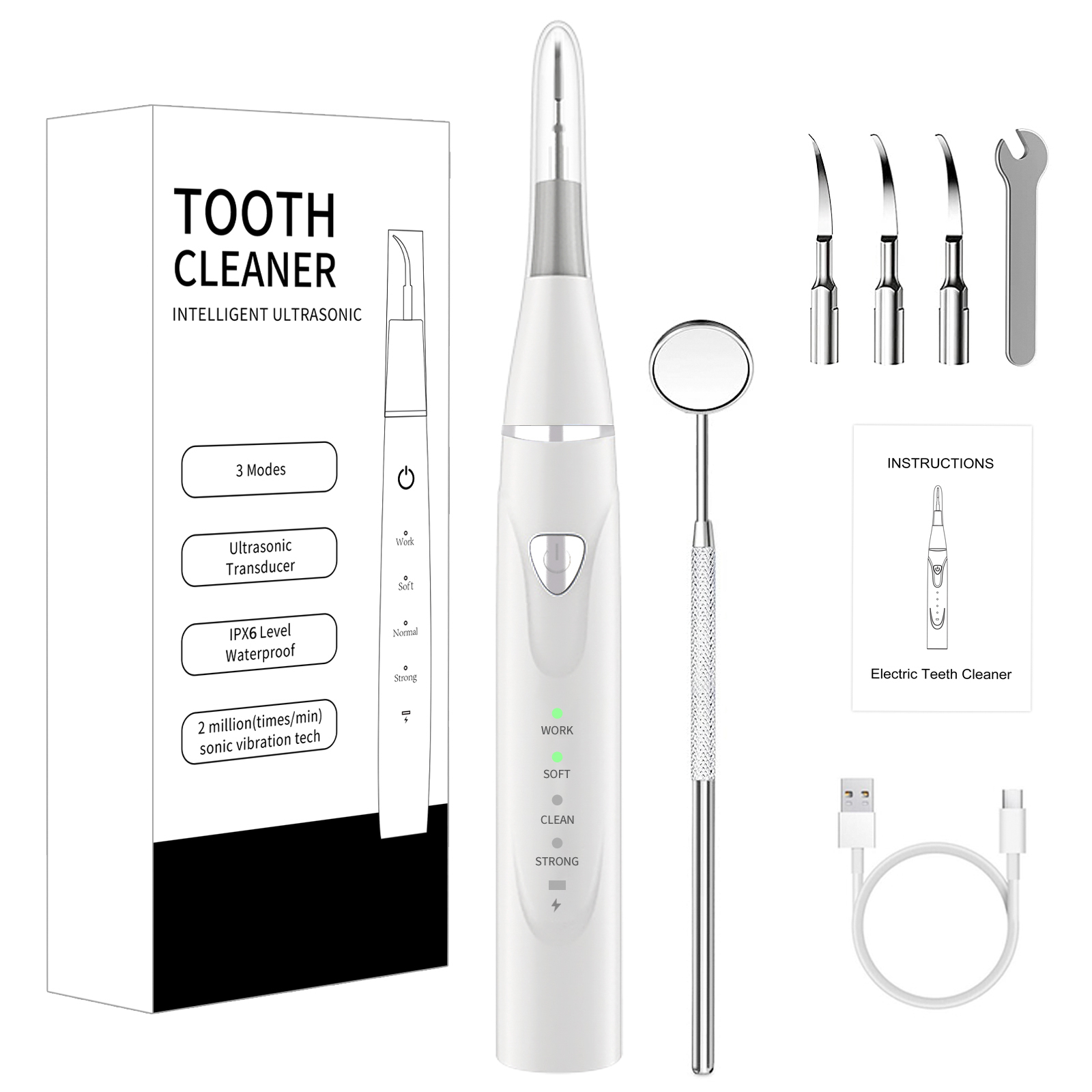 2022 High quality Portable Oral Irrigator - Ultrasonic Tooth Cleaner C16m – Mlikang