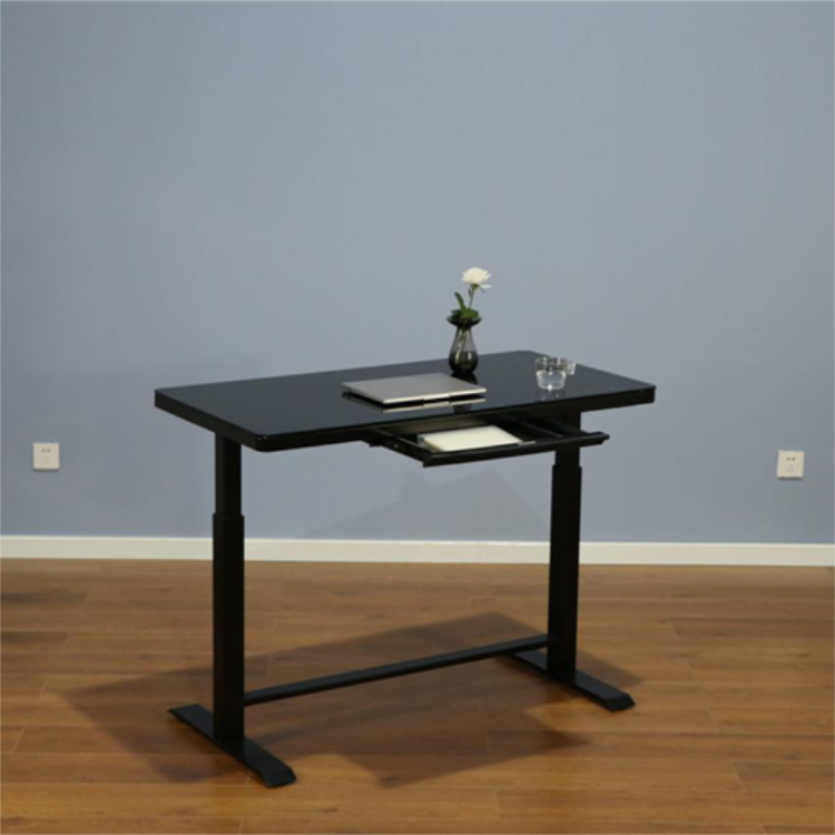 Corner Standing Desk Manufacturer –  Glass Top Modern Design Office Computer Adjustable Standing Desk – Mingming