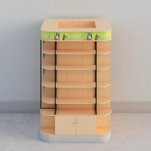 Drewniany stojak wystawowy OEM ODM Wyświetlacz promocyjny telefonów komórkowych w supermarketach
