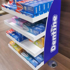 Custom nga toothpaste display stand metal display stand manufacturer