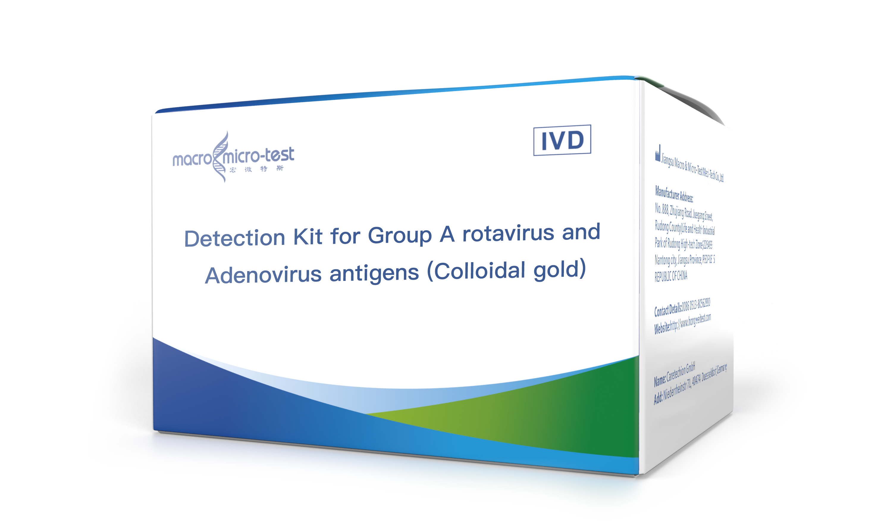 Detection Kit for Group A Rotavirus and Adenovirus antigens (Colloidal gold) – Macro & Micro-Test