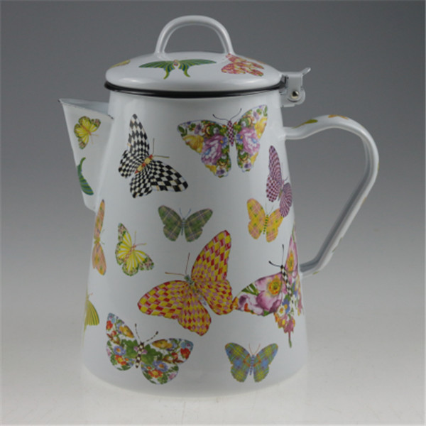 Tea Pot Latest Design Red Enamel Tea Kettle with Lid02
