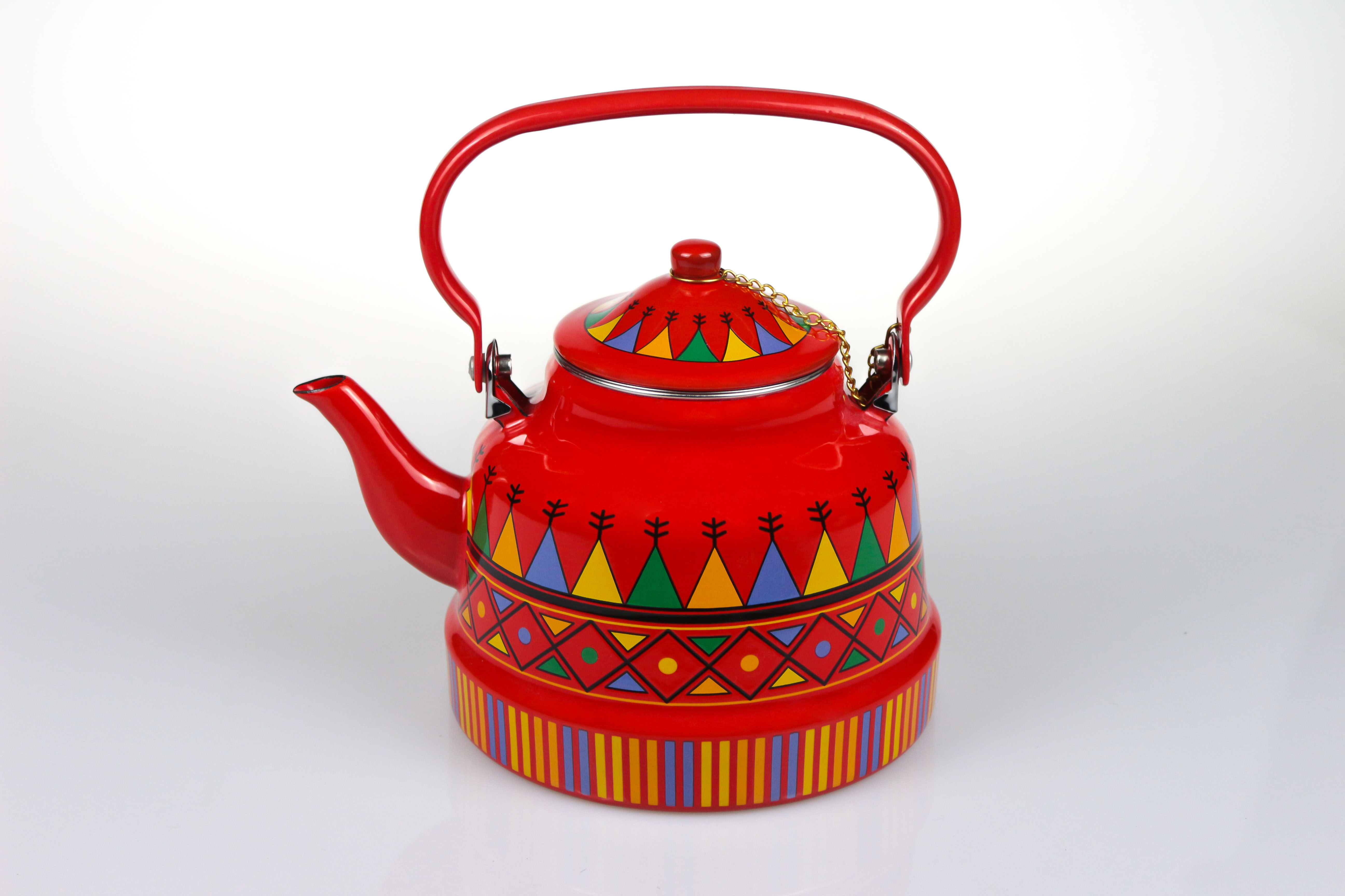 wholesale-enamel-kettle-with-golden-chain-s-s-filter-manufacturer-and