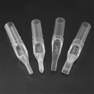 Disposable transparent tattoo needle tips