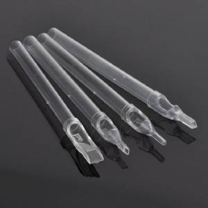 Clear 108mm Sterilized Tips With Grip Stop Transparent Long Disposable Tattoo Tips For Tattoo Needles