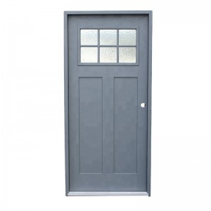 China Moonlitdoors US Standard Exterior Prehung Fiberglass Entry Door With Glass For Villa