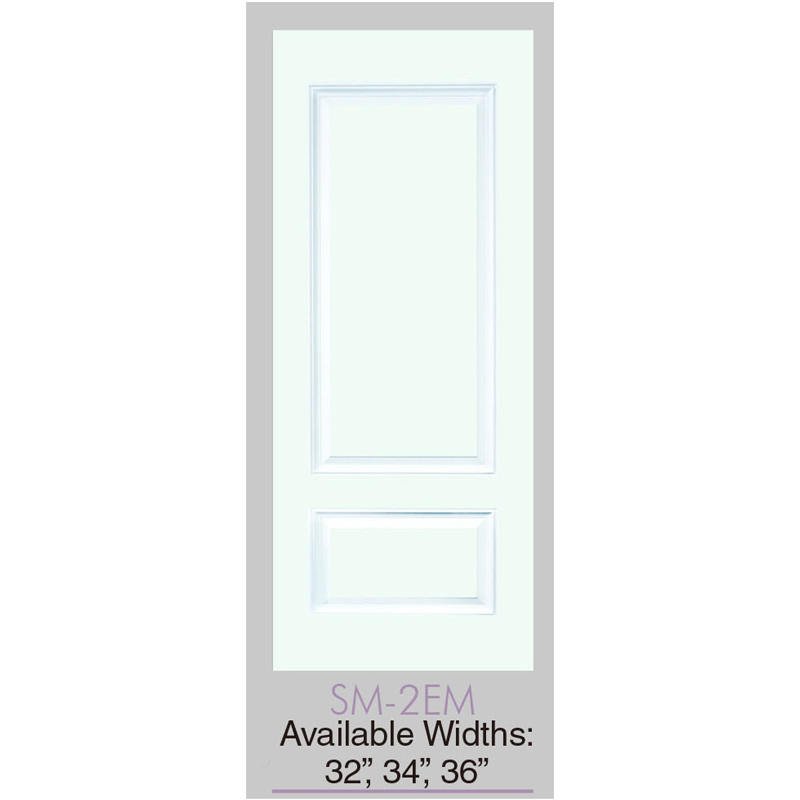 OEM High Quality Glazed Fiberglass Door With 5 Lites Pricelist - Smooth 2 Panel Fiberglass Front Door – MOONLIT DOORS