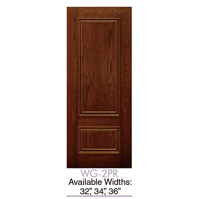 OEM High Quality Outdoor Frame Pvc Sheet Manufacturers - Wood Grain 2 Panel Fiberglass Front Door – MOONLIT DOORS detail pictures