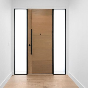 Moonlitdoors US Standard Exterior Prehung Fiberglass Door With Sidelite For Villa