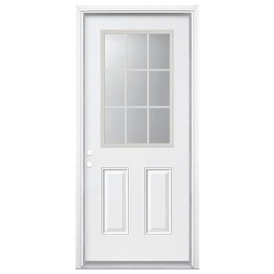 China Moonlitdoors US Standard Exterior Prehung Fiberglass Door With Glass For Villa