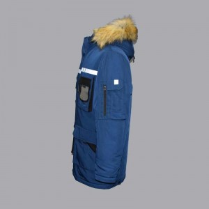 Őszi-téli férfi új szabadidő levehető gyapjú galléros kapucnis kabát, pamut párnázott kabát 206
