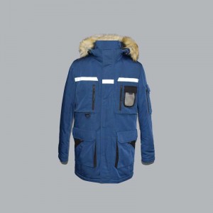Efterår og vinter ny fritid aftagelig uldkrave hættejakke til mænd, bomuldspolstret jakke 206
