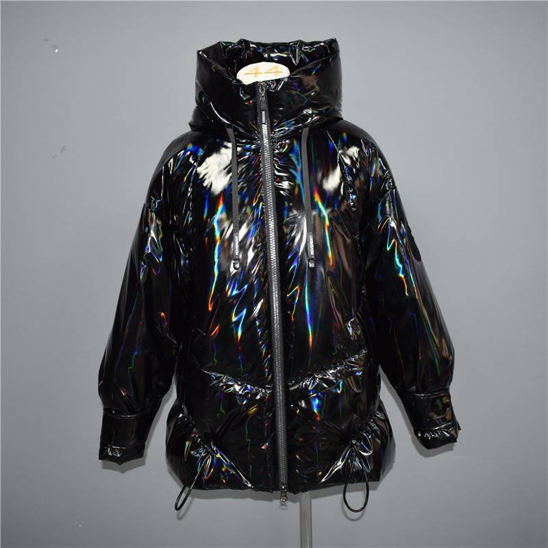 Trending Products Navy Blue Jacket Womens - 2021 autumn and winter women’s short fashion trendy shiny down jacket, cotton jacket 008 – Qinghua Haichuang