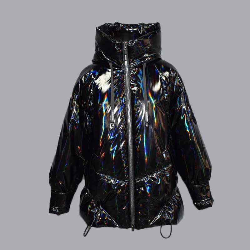 2021 autumn and winter women’s short fashion trendy shiny down jacket, cotton jacket 008