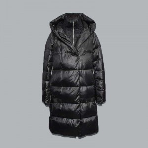 China Factory for Windproof Coat - Women’s simple mid-length thin classic down jacket, cotton jacket 025 – Qinghua Haichuang