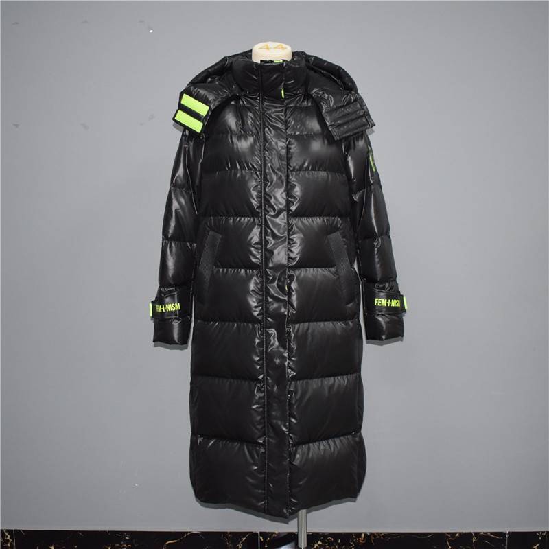 18 Years Factory Lady Padded Jacket - Women’s long over-the-knee fashion shiny down jacket, cotton jacket 001 – Qinghua Haichuang