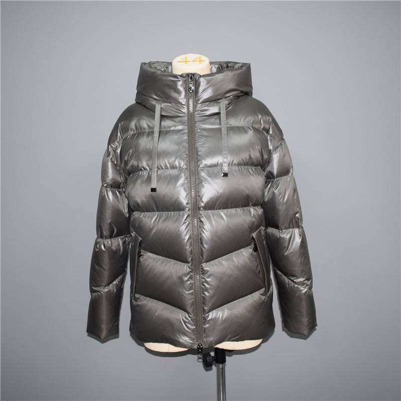 OEM/ODM Supplier Windbreaker Jacket Womens - 2021 autumn and winter solid color hooded simple and fashionable short down jacket  053 – Qinghua Haichuang