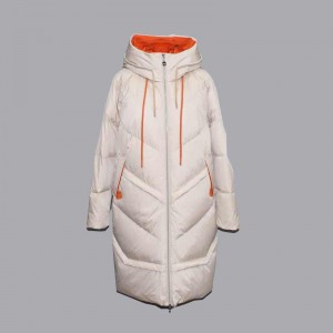 Outono e inverno feminino longo com capuz quente casual longo jaqueta, jaqueta de algodão 102