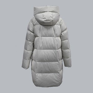 Title: Women’s medium and long knee classic hooded down jacket, cotton jacket by015