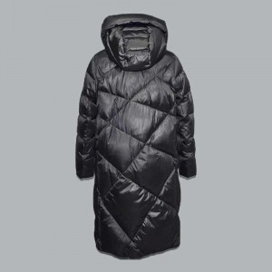 2021 musim gugur lan musim dingin gaya anyar berlian ing jaket mudhun hood, jaket katun 022