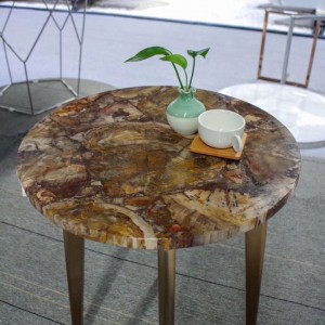 Best Price on China Stainless Steel Marble Top Coffee Table Modern Living Room Furniture Side Table